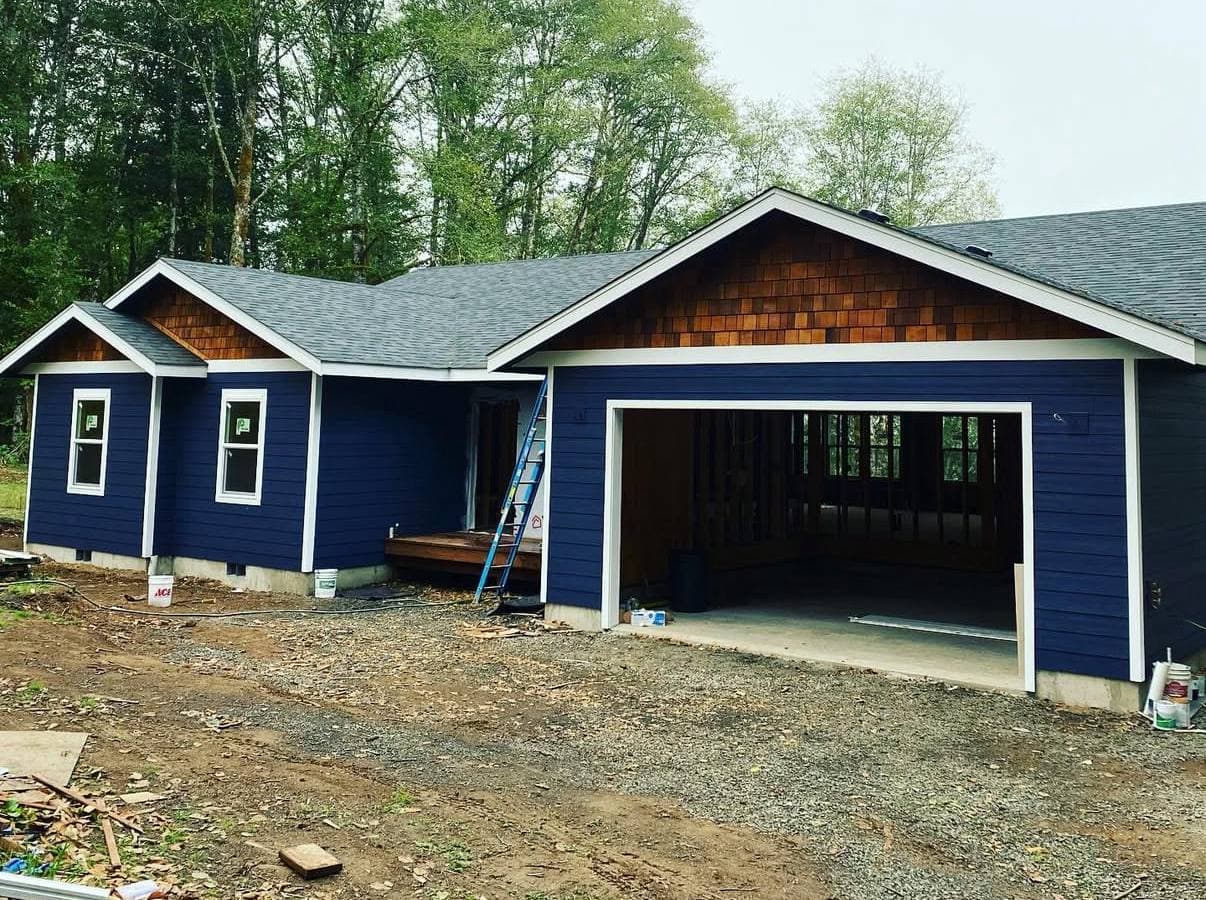Completed custom home exterior