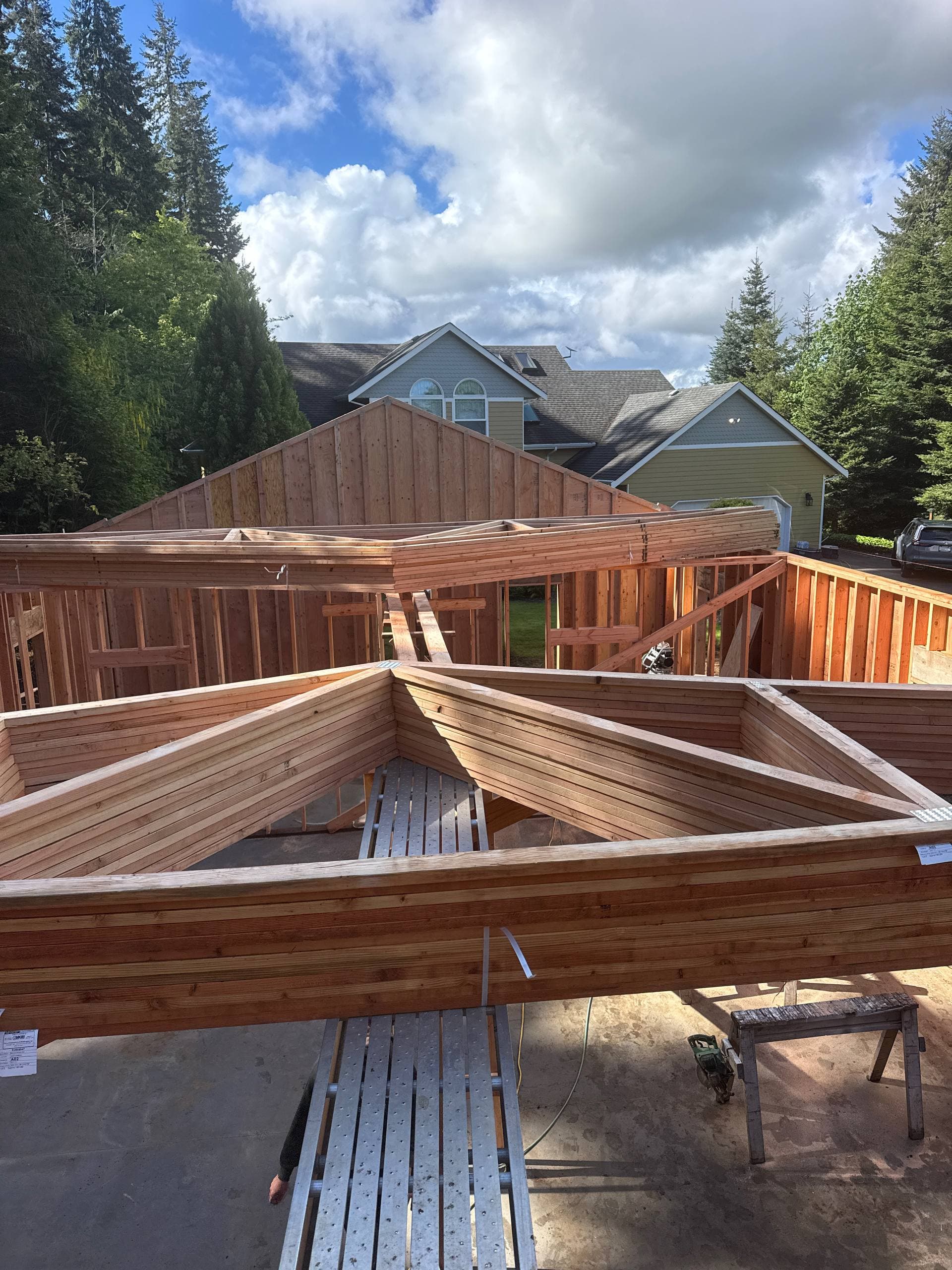 Structural framing progress