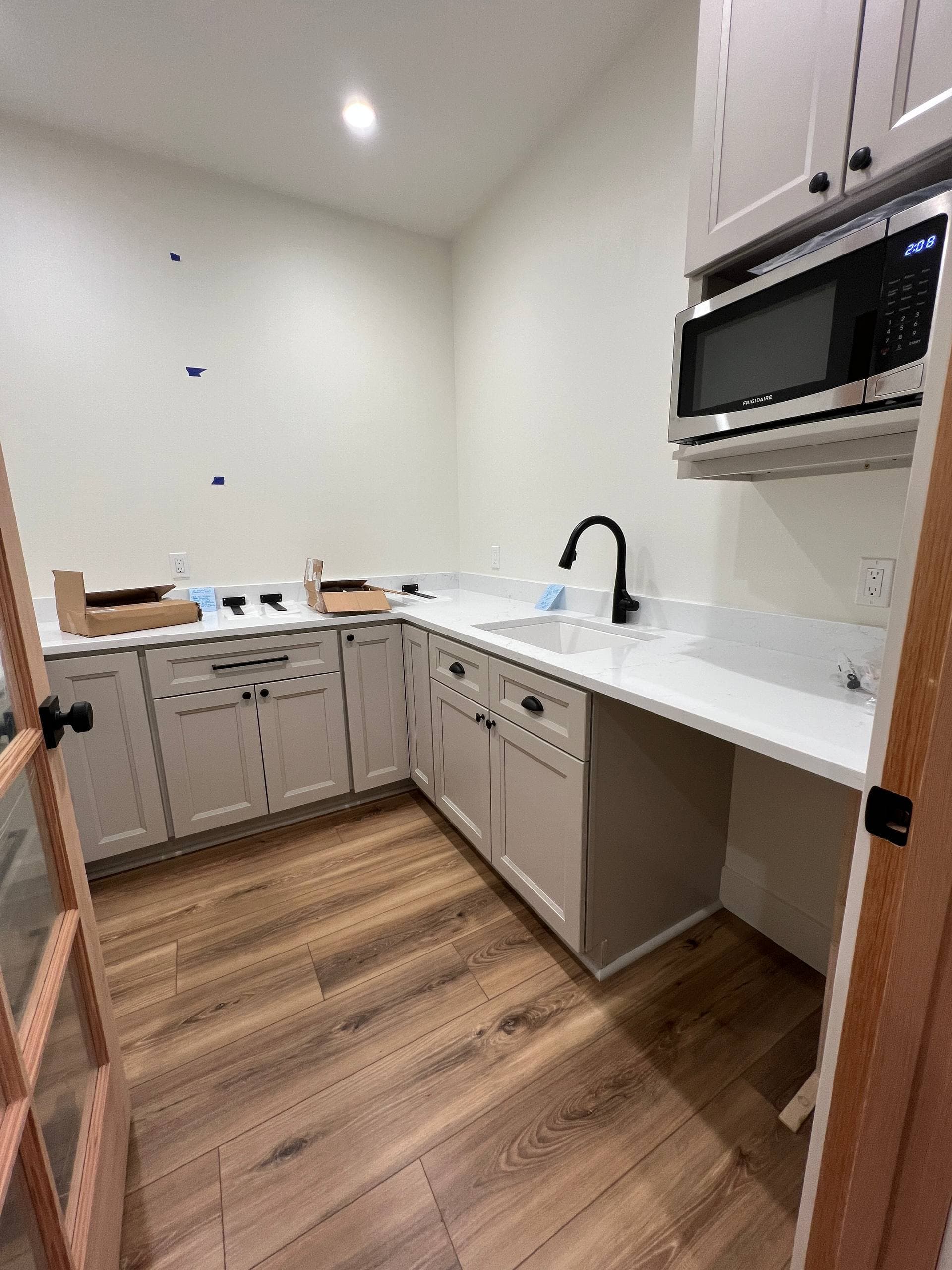 Kitchen with farmhouse sink